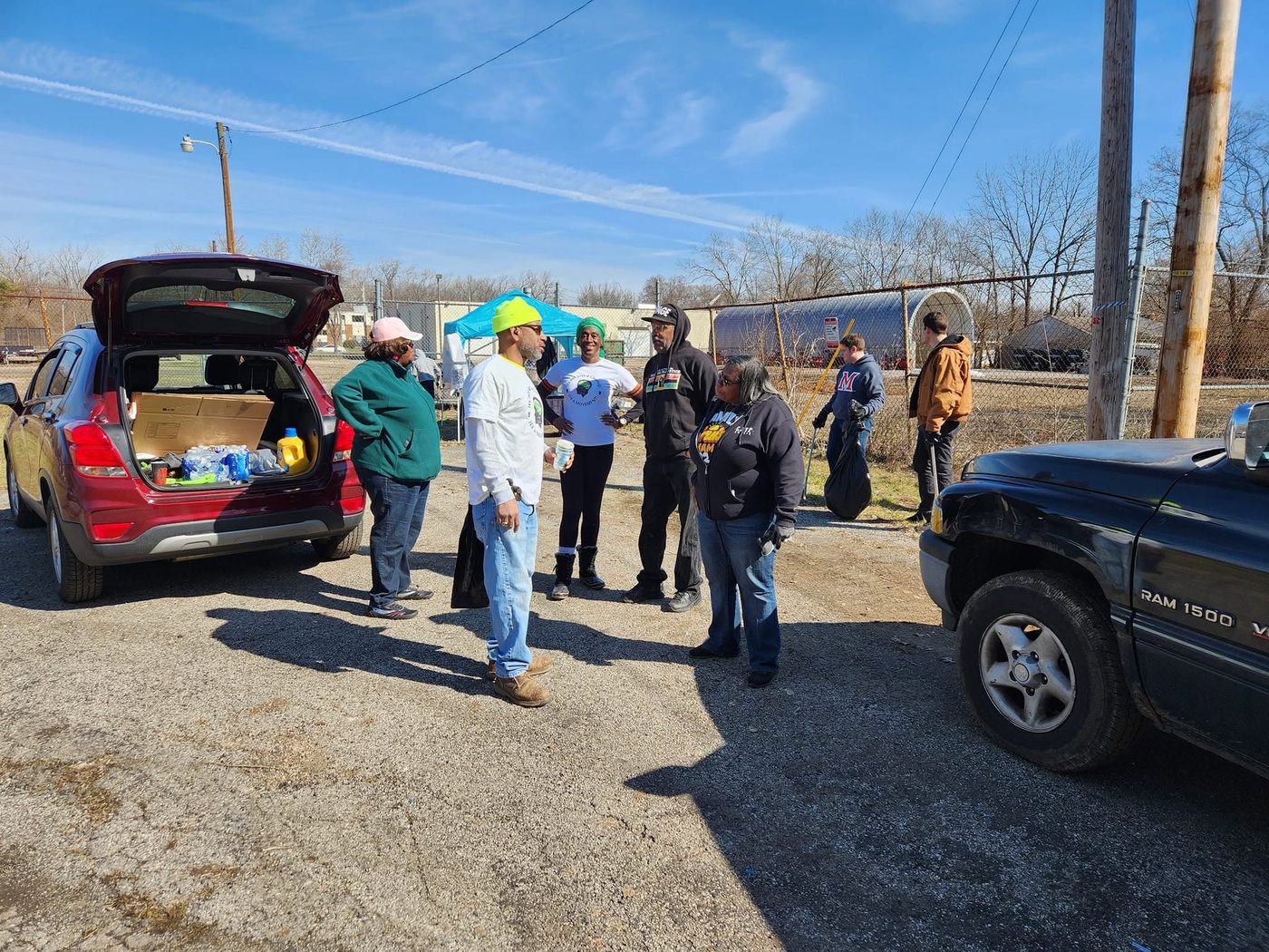 Crew briefing before the sweep